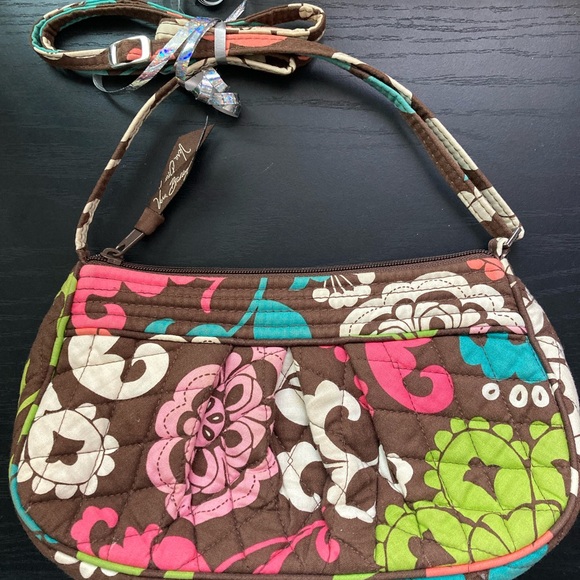 Vera Bradley Brown Floral Shoulder Bag - Picture 2 of 5